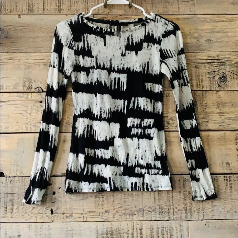BCBGMaxAzria Long Sleeve Tissue Top